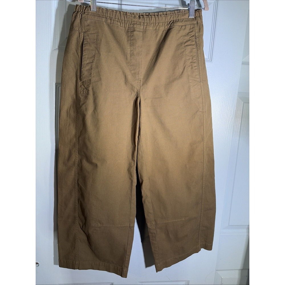 Banana Republic Pull-On Wide Leg Pants Women's Army Green  Medium Petite. Boho.